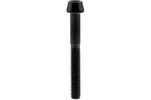 Yaruijia - Bullone in titanio per bicicletta DIN912 M5x9 15 16 18 20 25 30 35 40 45 50 55 60 mm testa conica esagonale viti passo 0,8 mm (M5x40mm, nero)
