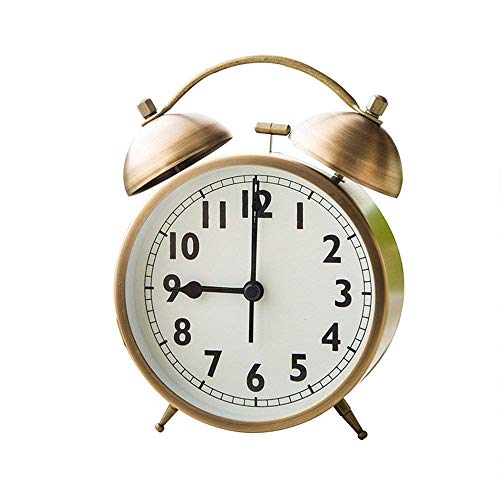 Preisvergleich Produktbild LOSKDMMJIO Wecker-Kreative Tischuhr Mute Multifunktionslalhr,Gold