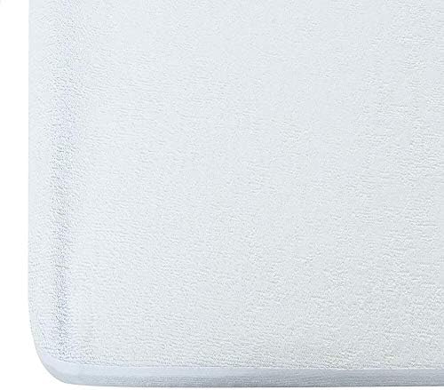AVI Terry Cotton Ultra Soft Waterproof Bed Mattress Protector Single Size 78x36 inch | Breathable Washable Elastic Fitted Mattresses Cover for Single Size Bed (6.5x3 feet, White - Fit On 2-10 Inch)