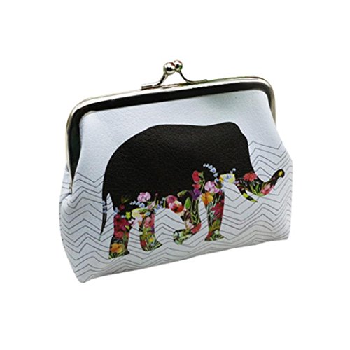 Price comparison product image LHWY Womens Elephant Wallet Card Holder Coin Purse Clutch Handbag