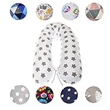 EMI&SAM Stillkissen 170cm gefüllt Seitenschläferkissen Lagerungkissen Stillkissenbezug ((EPS inkl. Bezug) 10. Laubkuchen Grau) EMI&SAM Stillkissen 170cm gefüllt Seitenschläferkissen Lagerungkissen Stillkissenbezug ((EPS inkl. Bezug) 10. Laubkuchen Grau)