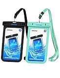 【IPX8 Impermeable Certificado】 Funda impermeable móvil， IPX8 Certificado a 100 pies (30 metros), Mpow Funda Impermeabl para Móvil está diseñado para condiciones extremas. Perfecta para Nadar / ir a playa etc.