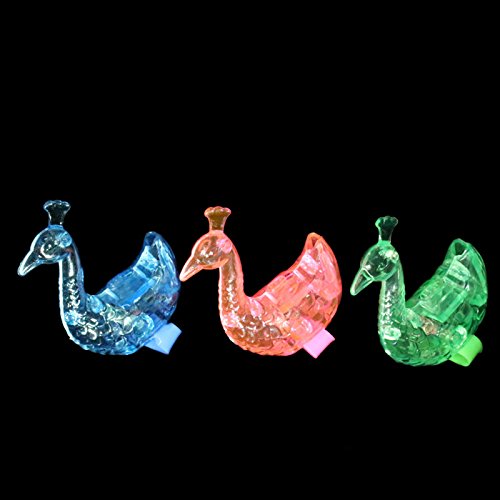 Hrph 10pcs Peacock Finger-Nachtlichter Farbe LED-Lampe für Kinder Optical Fiber-Finger-Licht Educational Kunststoff-Finger-Spielzeug - 6