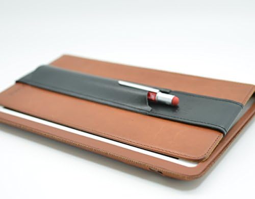 Pen Holder ALJAVA Smart Writing for Apple iPad (9,7") and iPad Air with Hardcover - Pencil Holder for Smartpen, Biros and Pencils - Leather Pen Pouch (Black)