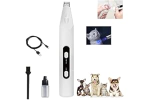 Tosatrice Cani, Mokeum Premium Tosatrice per Cani Professionale, 2 Velocità Kit per Toelettatura Ricaricabile Cordless Silenzioso, Tagliacapelli Animali Clipper con Luce LED e Lampada per Tigna Gatto