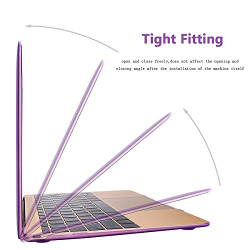 Elegantes und leichtes Cover Ultra Dünn Schutz Hülle Case Cover Schutzabdeckung Hardcase Notebook Hülle Hartschale Etui für Apple Macbook Air 13.3 Zoll(Modellnummer:A1369/A1466/760) in lila - 5