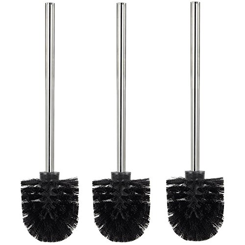 Yahee 3 x Edelstahl WC Bürste Toilettenbürsten Klobürste Toilettenbürste Ersatz Toilette Bürste - 2