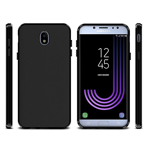 OMOTON Funda Samsung Galaxy J7 2017  TPU Flexible  Sencilla Negro Mate