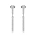 Produktbild ZX Ohrring für Frauen, S925 Silber Linear Ohrringe, Hypoallergen 100%, Design Elegant (Color : Platinum)