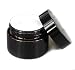 2PCS 50ML/100ML Brown Glass Refillable Cosmetic Jars with Liners and Screw Black Cap Empty Face Cream Lip Balm Storage Container Pot Bottle for Salve Diy Beauty Essential Oils Cosmetic Cream Lotion (50ml)