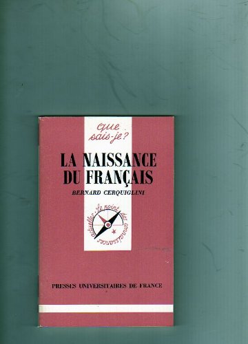 couverture de : La naissance du fran&ccedil;ais