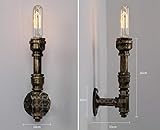 WU Retro Wandleuchte Loft Licht Eisen Rohr Wandleuchte Industrielle Gang Treppen Beleuchtung Restaurant Bar E27 Loft Wandleuchte