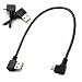 Produktbild MXtechnic USB 2.0 Kabel 90° High Speed A-Stecker auf Micro/Mini-B-Winkelstecker Datenkabel Synchronisieren und Laden Rechts Winkel Ladenkabel Schwarz (10(in) Micro)