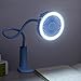 Produktbild fengshanxa Led-leuchten Fan clip ventilator,Nachttisch leselicht Nachtlicht Regelbarer lüfter der schwanenhals Baby kinderwagen Office Outdoor-Blau