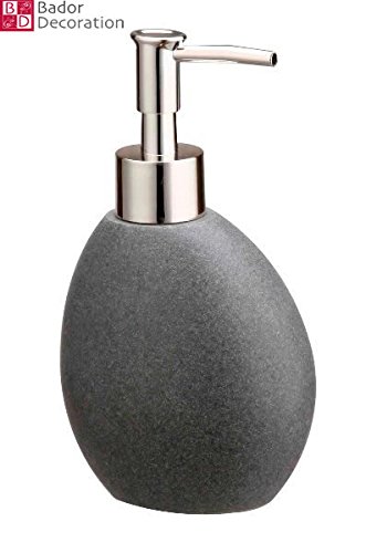 5 tlg. Badezimmer Set Bad Set Bürstenhalter Seifenspender Bürstenhalter Grau - 4