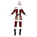 Produktbild SuperSU Männer Weihnachtskostüm Cosplay Party Xmas Suit Kostüm Weihnachtsmann für Erwachsene Cosplay Weihnachten Fasching Karneval Party Hochwertig Herren Kostüm