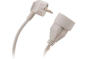 Zenitech - Alargador 16A 2P+T HO5VV-F 3G1.5mm² Blanco 5m