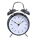 Produktbild Bell Alarm Clock, 4" Metal Bell Clock Battery Powered Nightlight Loud Alarm for Heavy Sleeper and Bedrooms Black