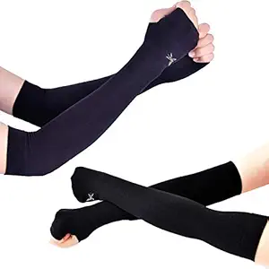 AdroitZ Black Uv sunburn skin tannig protection Arm sleeves_1