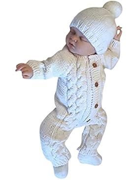 Covermason Winter Neugeboren Baby Jungen Mädchen Warm Gestrickte Baumwolle Langarm Romper Strampler Jumpsuit