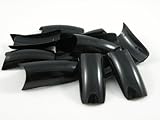 100 Black False Fake Nails Nail Tips French Acrylic