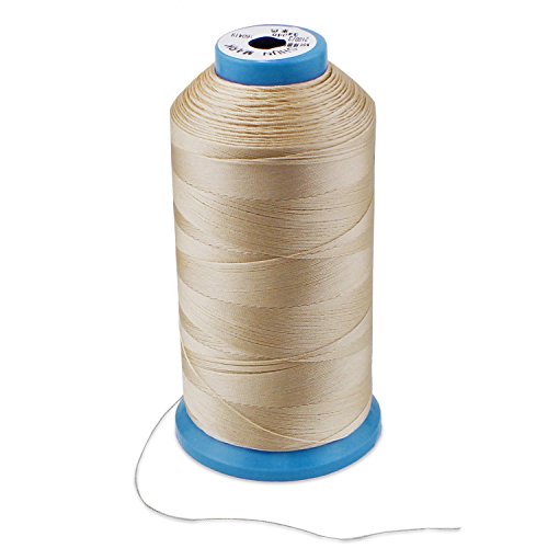 Aussel Bonded Nylon Sewing Thread 1500 Yard Size T70 #69 for the Upholstery, Outdoor Market, Drapery, Beading, Luggage, Purses (Beige) by Aussel