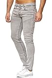 herren stretch jeans 34/32 5-Pocket Basic Stil Tazzio Slim Fit Herren Styler Look Stretch Jeans Hose Denim 16533 (32/34, Grau)