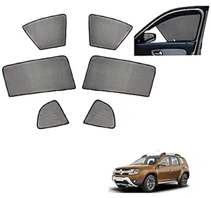 Auto Addict Car Half Magnetic Sunshade Curtain (Side Windows,6 Pcs) for Renault Duster