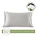 Produktbild LilySilk Luxus Seide Kopfkissenbezug Kissenbezug mit Hotelverschluss Kissenhülle aus 100% Maulbeerseide Kissen 1 Stück 19 Momme in Schachtelverpackung Silbergrau 60x60cm Verpackung MEHRWEG