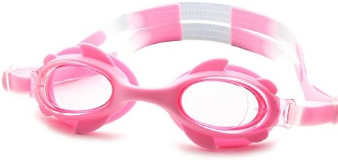Hydaa Kid Swim Goggles,Swimming Glasses for Children, Early Teens, Junior, Girls and Boys from 4 5 6 7 8 9 10 11 12 13 14 15 Years Old, Anti-Fog, Waterproof, UV Protection(Pink)