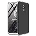 Produktbild HuaXin Huawei Mate 20 Lite H¨¹lle,3 in 1 Modisch Ultrad¨¹nn PC 360 ¡ãAll-Inclusive-Schutz Hartschale+GEHrtetes Glas Schutzfolie Suitable for Huawei Mate 20 Lite £¨Schwarz+Silber£©