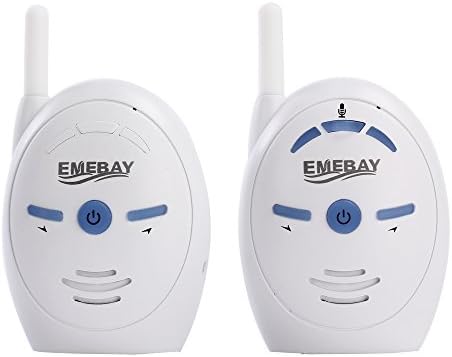 EMEBAYAudio Baby Monitor, 2.4Ghz Safe & Sound Digital Audio Baby Monitor Powered by AC adapter or AAA Batteries (Not include)