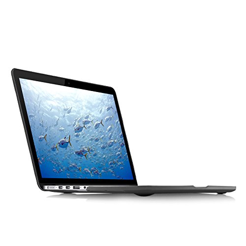 JAMMYLIZARD | Shell Cover für [ MacBook Pro 13.3″ mit Retina A1502 / A1425 ] Zweiteilige Gummierte Hülle, SCHWARZ Matt - 3