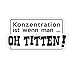 Produktbild Konzentration ist wenn man...OH TITTEN ! Aufkleber Sticker (60cm)