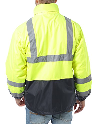 Ultrasport Workwear Sicherheitsjacke mit Warnschutz Ausrüstung, mit herausnehmbarer Fleece Jacke, XL - 2