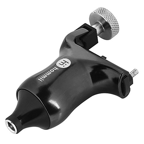 Hommii 2-In-1 Pro. Rotary Tattoo Machine Tattoomaschine Tätowierung Maschine Gun Kits für Körper Kunst Ausrüstung, Geräuscharm, 3.5 mm Hublänge, Raum Aluminium,Unibody, 7-10 V, +50 Stk. Blaue Sterile Einweg Tattoonadeln Tätowiernadeln Tattoospitze Cartridges 1,3,5,7,9 RL - 6