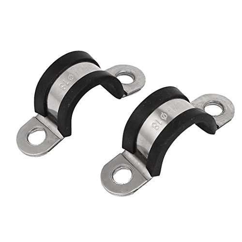 sourcingmap® 5x18mm U Clip EPDM Gummi montiert Halterung Klammen Spanner für Schlauch Kabel - 2