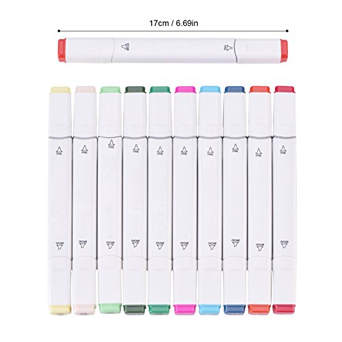 Yosoo Marker Stift Set Doppelspitze Textmarker in verschiedenen Farben für Zeichnen und Malen - 5