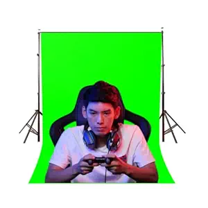 Windrop Solutions 4X8 ft Green Screen Photography Videography Background Backdrop Indoor-Outdoor Online Classes YouTube Live Gaming TikTok Vlogs Insta Reels (Regular Green Screen)