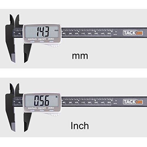 Tacklife -DC01- Klassischer Digitaler Messschieber 150mm / 6-Zoll mit großem LCD-Display für Außen-, Innen- und Tiefenmaß - 3