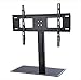 Produktbild tcatec Höhenverstellbar TV Halterung Standfuß, 37-55 Zoll TV Ständer Fernsehtisch(Max.40kg Tragkraft), Neigbar Tischstand Wohnwagen Bodenstand Rack, für Wall LED LCD Plasma Flachbildschirm - Schwarz