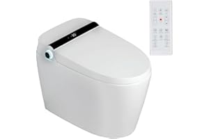 Nashi - Toilette japonaise | Toilette avec bidet | Ouverture automatique et décharge d'eau | Conception sans citerne, réservoir intégré | Siège chauffant, eau chaude et séchage | Yaiza Plus