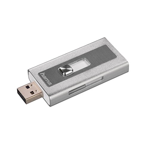 Hama microSD Kartenleser mit USB- und Lightning-Anschluss MoveData, Apple MFI zertifiziert, für iPhone, iPad, iPod, Notebook und PC, silber - 2