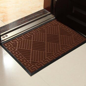XUELONG Non-slip feet door mat rubber mat in the door on the front of the main entrance and the rest foot on the plastic door mat, input door mat 50*80cm, coffee texture