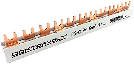 3P PHASE Fork Bus 11 Pin 16 mm2 Twist Comb Bus Bar Rail DV 2251