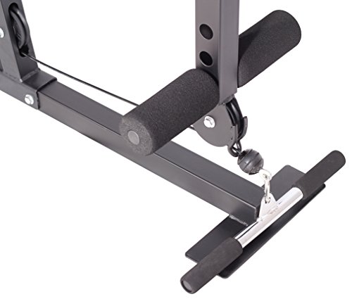 SportPlus Kraftstation/Homegym mit Gewichtsverstellung von 4,5 bis 55 kg, hochwertiges Seilrollensystem mit Kugellagern, inkl. Brustpresse Lat-Zug, Beincurl- und Armcurleinheit - 4