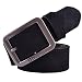 Produktbild WOCACHI Herren Gürtel Mens beiläufige Waistband Leder automatische Schnalle Gürtel Hüftgurt Gürtel (Schwarz)