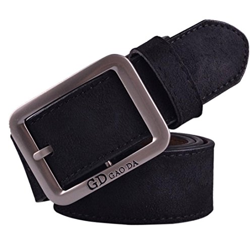 Preisvergleich Produktbild WOCACHI Herren Gürtel Mens beiläufige Waistband Leder automatische Schnalle Gürtel Hüftgurt Gürtel (Schwarz)