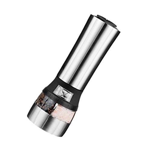 MagiDeal Salz und Pfeffermühle, Elektrische Gewürzmühle aus Edelstahl - 4