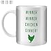Produktbild STUFF4 Tee/Kaffee Becher 350ml/Grün/PUBG / Chicken Dinner/Weißkeramik/ST10
